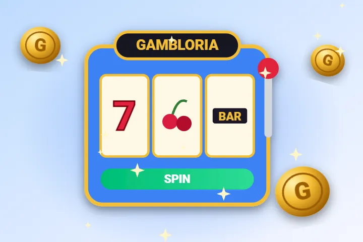 Sloty w kasyno Gambloria Kasyno Gambloria – niebieski automat Gambloria z bębnami 7, wiśnie i BAR